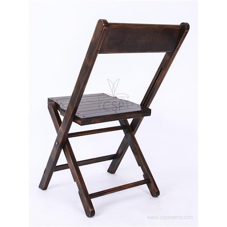 Commercial Seating Products Commercial Seating Products A-102-WL-Slatted Dark Walnut Wood Folding Chair with Slatted Seat - 29.5 in. A-102-WL-Slatted-WEB1